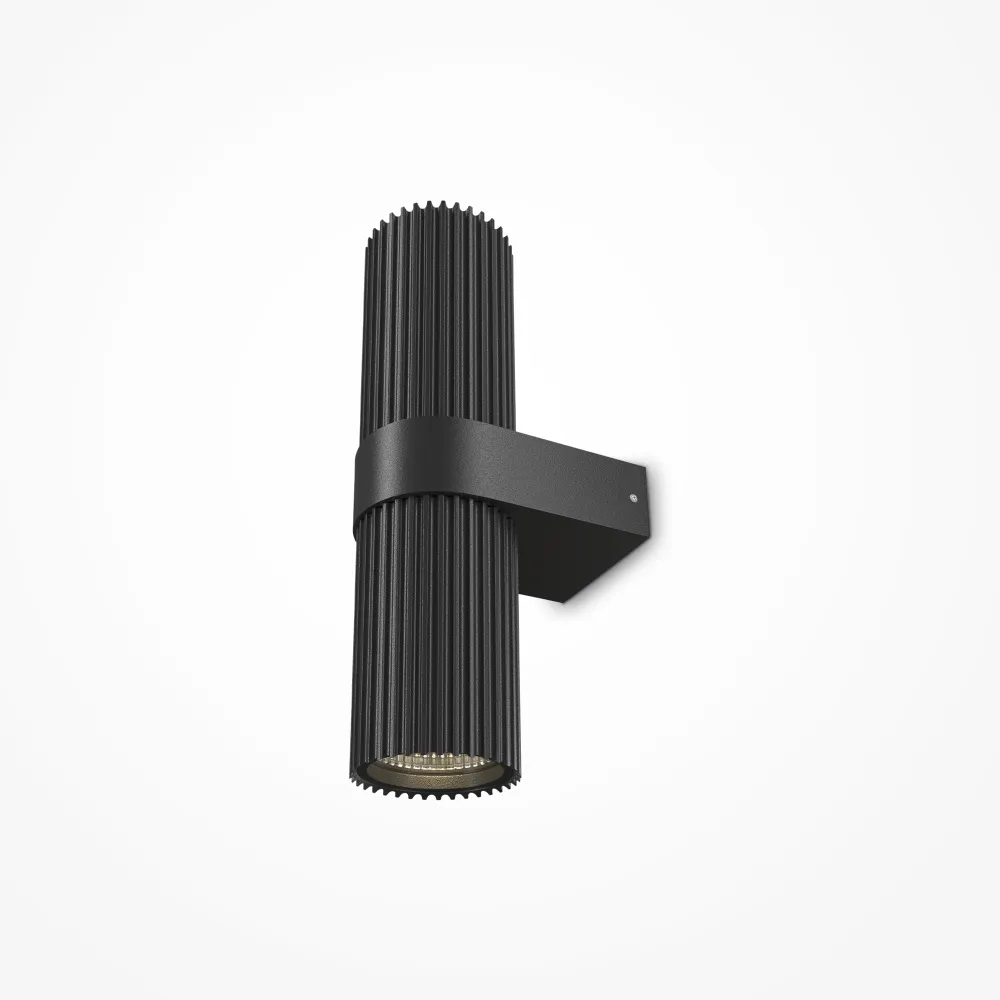 Wall Light MOD326WL-02B Black Cylinder Up Down LED