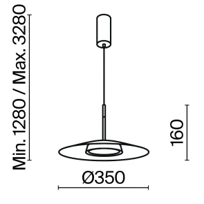 Viseča svetilka MOD041PL-L15B3K1 3000K | Moderna LED svetilka