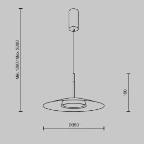 Viseča svetilka MOD041PL-L15B3K1 3000K | Moderna LED svetilka