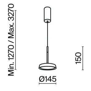 Viseča LED svetilka MOD041PL-L15TR3K 3000K | Moderna svetilka