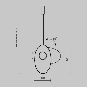 Pendant Light MOD396PL-L10BL3K 3000K LED | Designer Hanging Lamp
