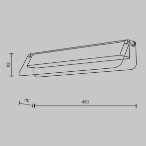 Wall Light MOD296WL-L10BC3K 3000K LED | Linear Wall Lamp