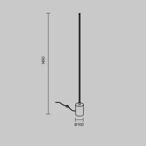 Talna LED svetilka MOD147FL-L20BK1 | Zatemnilna svetilka