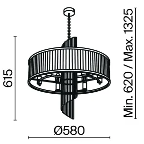 Pendant Light MOD174PL-06G E14 | Gold Chandelier