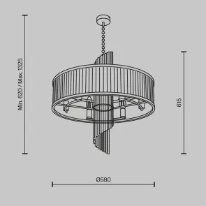 Pendant Light MOD174PL-06G E14 | Gold Chandelier