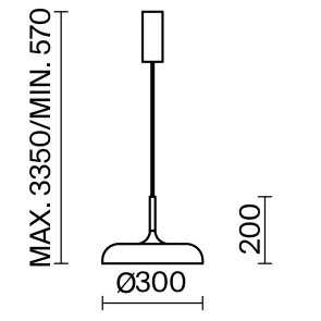 Viseča svetilka MOD189PL-L12GR3K1 LED | Siva