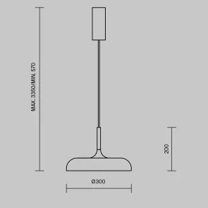 Viseča svetilka MOD189PL-L12GR3K1 LED | Siva