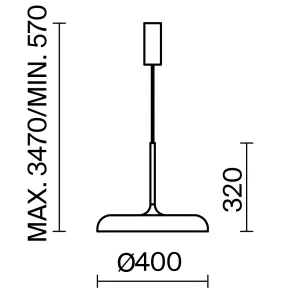 Pendant Light MOD189PL-L18GR3K1 LED | Grey Modern