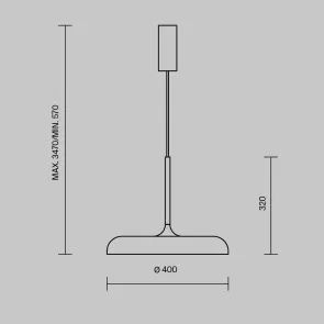 Pendant Light MOD189PL-L18GR3K1 LED | Grey Modern