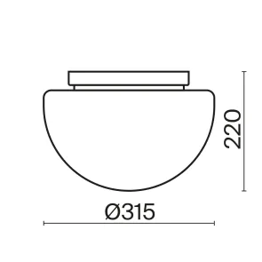 Ceiling Light MOD270CL-01G | White Glass Gold