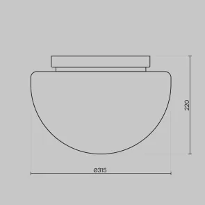 Ceiling Light MOD270CL-01G | White Glass Gold