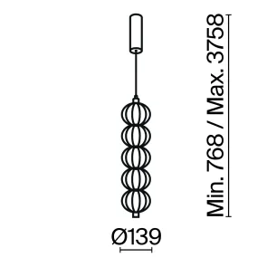 Designer Pendant Light MOD216PL-L10G3K LED | Gold