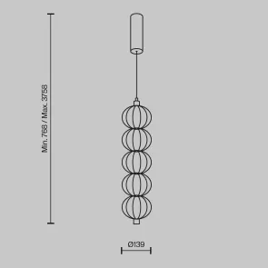 Designer Pendant Light MOD216PL-L10G3K LED | Gold