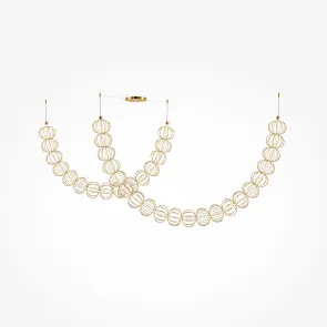 Lestenec MOD216PL-L55G3K LED | Luksuzna viseča svetilka zlata