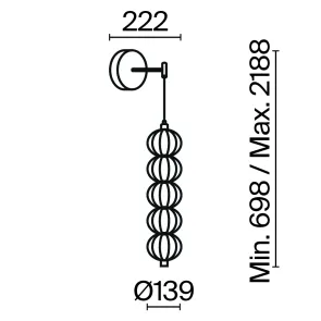 Wall Light MOD216WL-L10G3K LED | Designer Gold Sconce