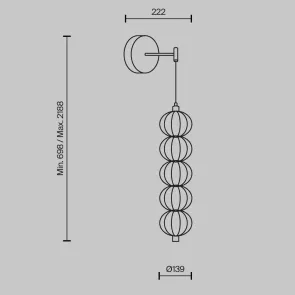 Wall Light MOD216WL-L10G3K LED | Designer Gold Sconce