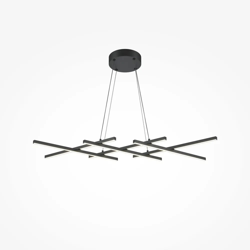 Pendant Light MOD244PL-L50BK LED | Modern Black Chandelier