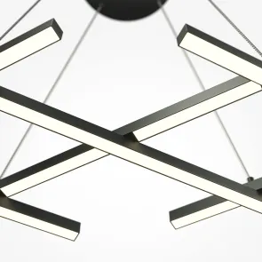 Pendant Light MOD244PL-L50BK LED | Modern Black Chandelier