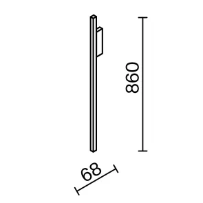 Wall Light MOD245WL-L24BK LED | Minimalist Black Linear Sconce