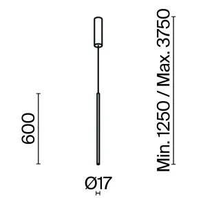 Viseča svetilka MOD246PL-L12BSK LED | Tanka minimalistična svetilka