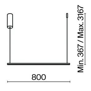 Linearna viseča svetilka MOD246PL-L16BSK LED | Za kuhinjski otok