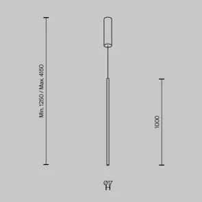 Pendant Light MOD246PL-L24BK1 LED | Slim Minimalist Tube Light