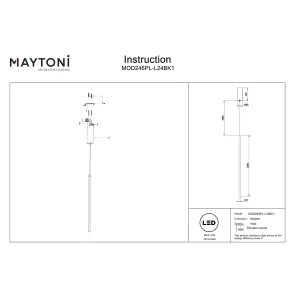 Pendant Light MOD246PL-L24BK1 LED | Slim Minimalist Tube Light