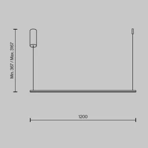 Viseča svetilka MOD246PL-L24BSK LED | Linearna minimalistična