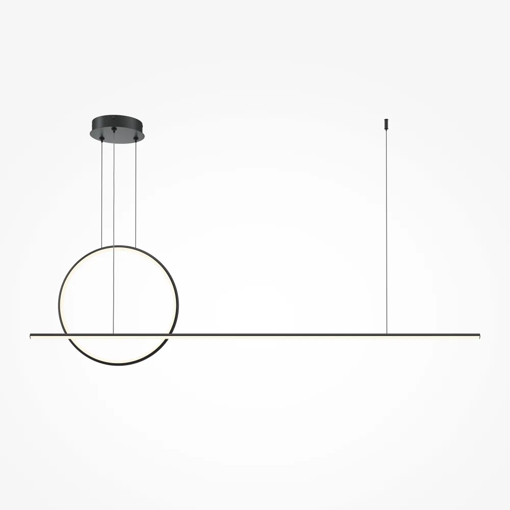 Viseča svetilka MOD247PL-L49BK LED | Linearna z obročem