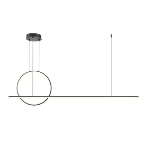 Viseča svetilka MOD247PL-L49BK LED | Linearna z obročem