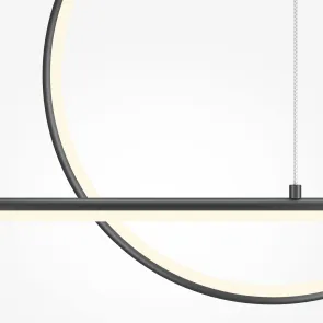 Viseča svetilka MOD247PL-L49BK LED | Linearna z obročem