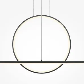 Viseča svetilka MOD247PL-L49BK LED | Linearna z obročem