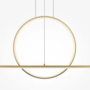 Pendant Light MOD247PL-L49BSK LED | Linear with Ring