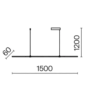 Pendant Light MOD005PL-L36BK LED | Linear Minimalist