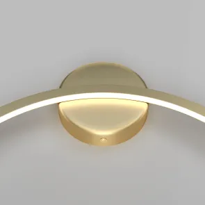 Stenska svetilka MOD005WL-L22BSK1 LED | Zlati obroč