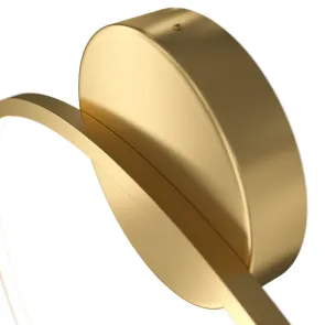 Stenska svetilka MOD005WL-L46BSK1 LED | Velik zlati obroč