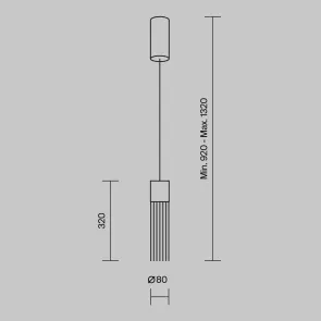 Pendant Lamp MOD190PL-L5G3K LED | Gold Decorative