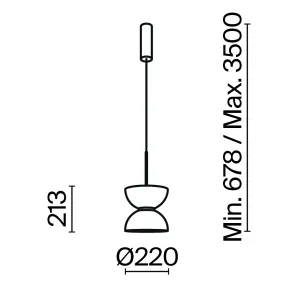 Viseča svetilka MOD178PL-L11B3K | Črna dizajnerska svetilka