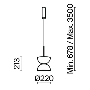 Viseča svetilka MOD178PL-L11G3K | Zlata dizajnerska svetilka