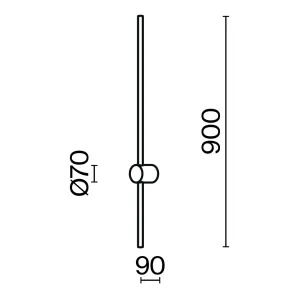 Stenska svetilka MOD237WL-L11BS3K | Linearna zlata svetilka