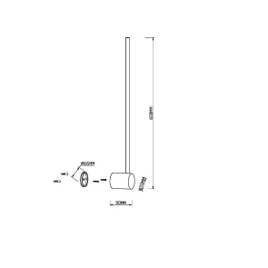 Wall Lamp MOD237WL-L6BS3K | Short Linear Brass Wall Light
