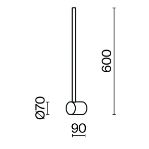 Wall Lamp MOD237WL-L6BS3K | Short Linear Brass Wall Light