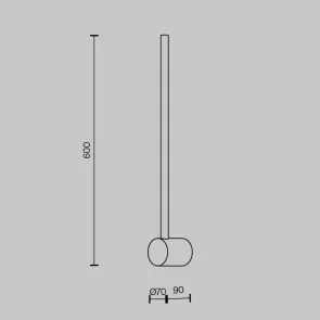 Wall Lamp MOD237WL-L6BS3K | Short Linear Brass Wall Light