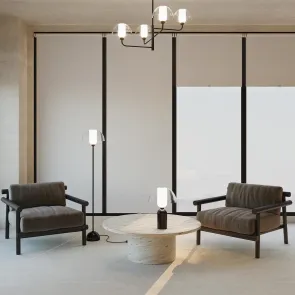 Lestenec MOD177PL-04B | Moderna črna dizajnerska svetilka
