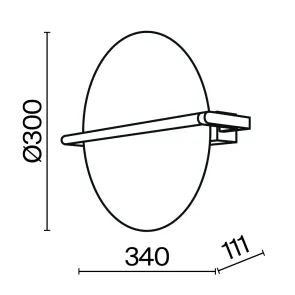 Stenska svetilka MOD279WL-L14B3K | Moderna LED stenska svetilka 3000K