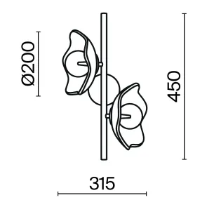 Wall Lamp MOD207WL-02BS | Designer Brass Wall Light