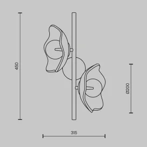 Wall Lamp MOD207WL-02BS | Designer Brass Wall Light