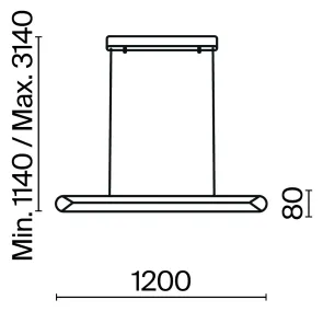 Viseča svetilka MOD276PL-L40W3K | Moderna LED viseča svetilka 3000K