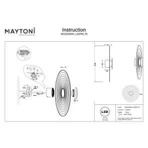 Wall Light MOD400WL-L5GR2.7K LED 2700K | Modern Designer Wall Lamp