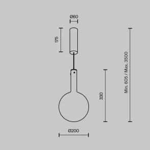 Pendant Light MOD182PL-L4W3K LED 3000K | Modern White Pendant Lamp